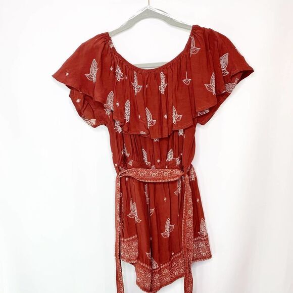 Faithfull Paisley Print Bardot Romper 2 - Picture 7 of 15
